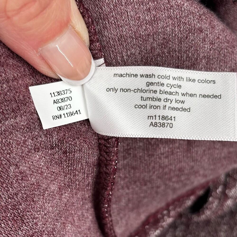 Lane Bryant Lurex Faux-Wrap Collar Midi Dress Deep Cranberry Size 30/32 NWT - Picture 10 of 11